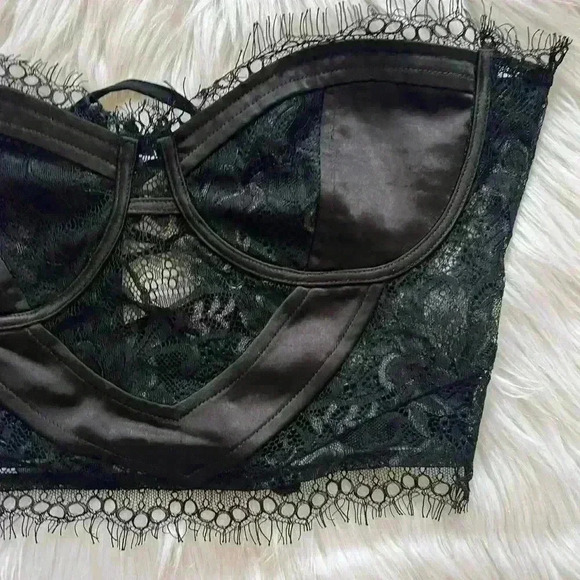 Nasty Gal Express Yourself Corset Top Black Size 4 - Picture 5 of 9